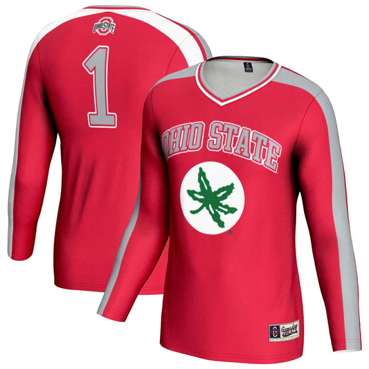 Gameday Greats Scarlet Ohio State Buckeyes 1 Lightweight Volleyball Fashion Jersey - retro stitched jersey jersey for Gameday Greats fans