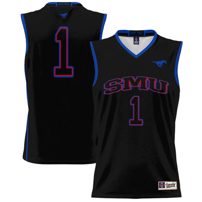 Gameday Greats 1 Black Smu Mustangs Lightweight Basketball Jersey - retro stitched basketball jersey for Gameday Greats fans