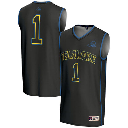 Male Gameday Greats 1 Black Delaware Fightin Blue Hens Lightweight Basketball Jersey - retro stitched basketball jersey for Male Gameday fans