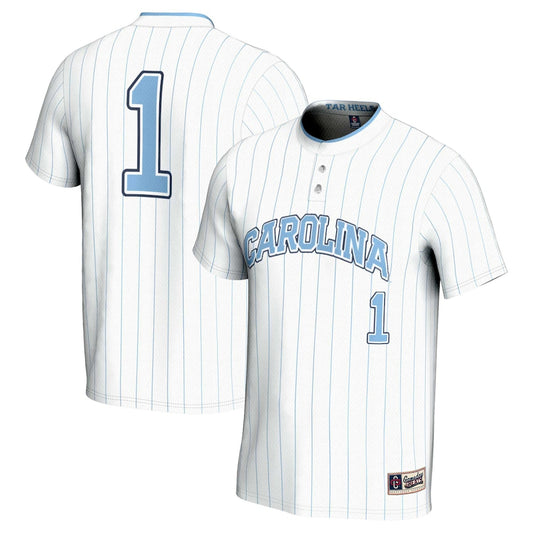 Gameday Greats 1 White North Carolina Tar Heels Lightweight Softball Jersey - retro stitched jersey jersey for Gameday Greats fans