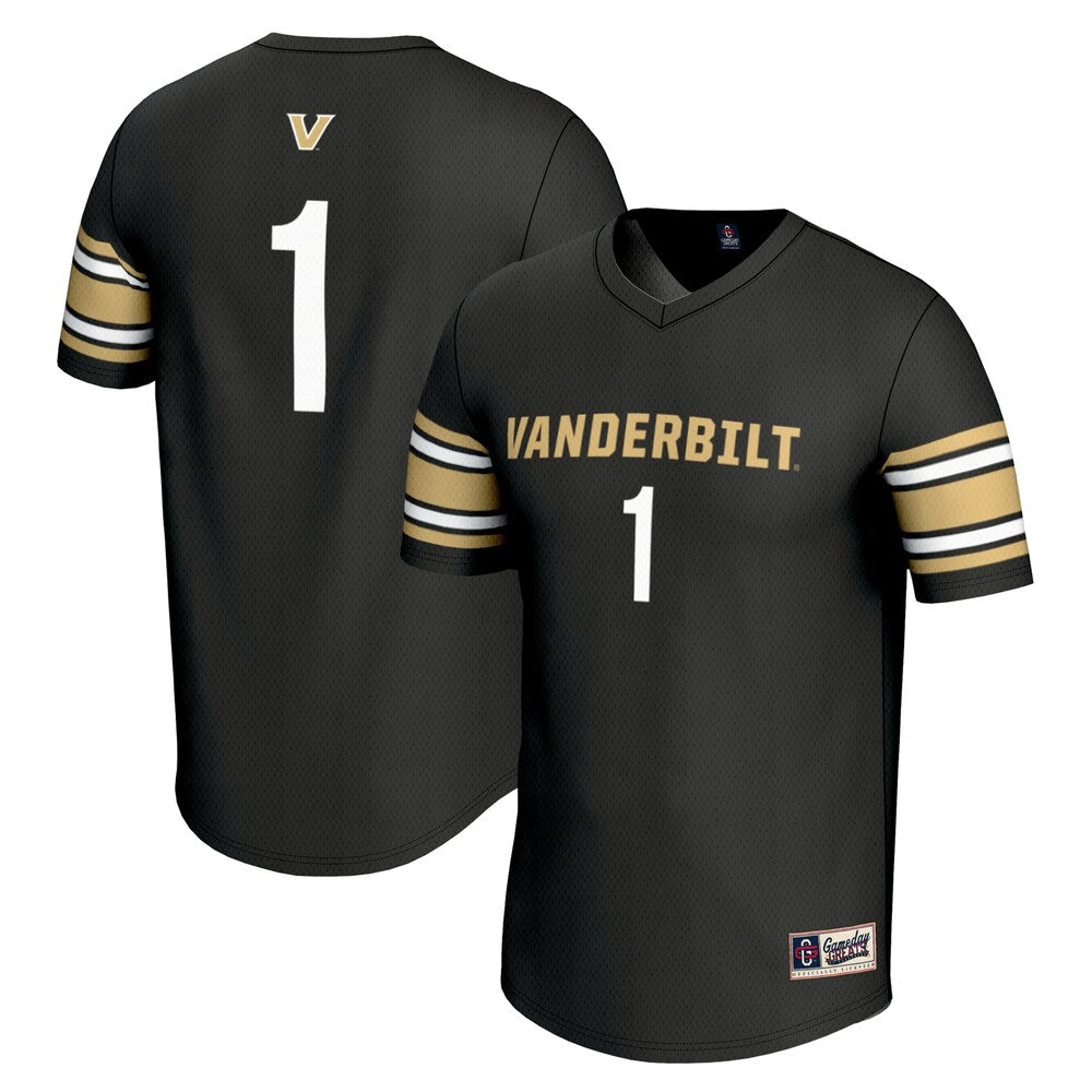 Gameday Greats 1 Black Vanderbilt Commodores Lightweight Lacrosse Jersey - retro stitched jersey jersey for Gameday Greats fans
