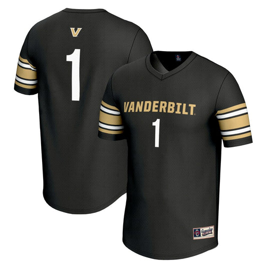 Gameday Greats 1 Black Vanderbilt Commodores Lightweight Lacrosse Jersey - retro stitched jersey jersey for Gameday Greats fans
