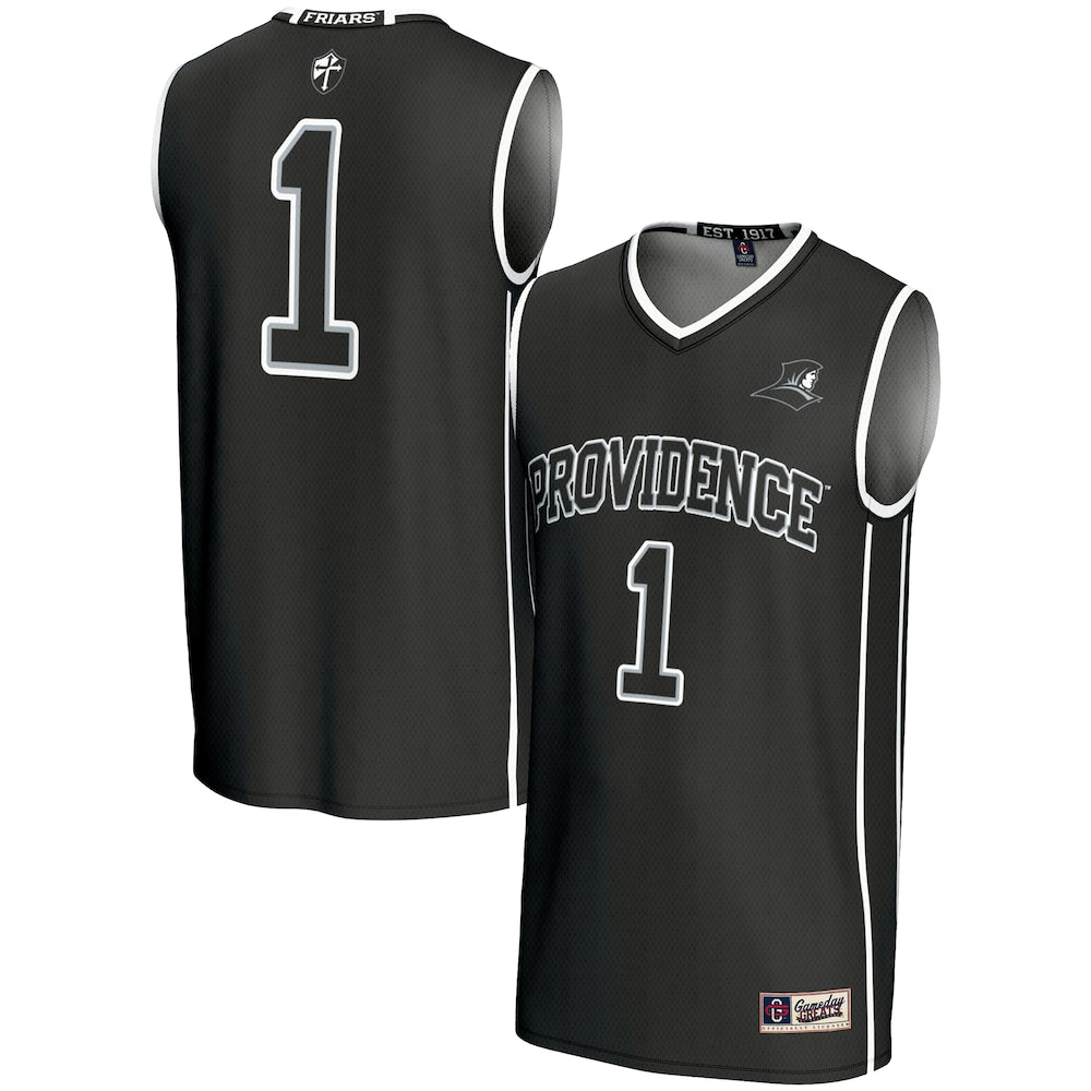 Gameday Greats 1 Black Providence Friars Lightweight Basketball Jersey - retro stitched basketball jersey for Gameday Greats fans