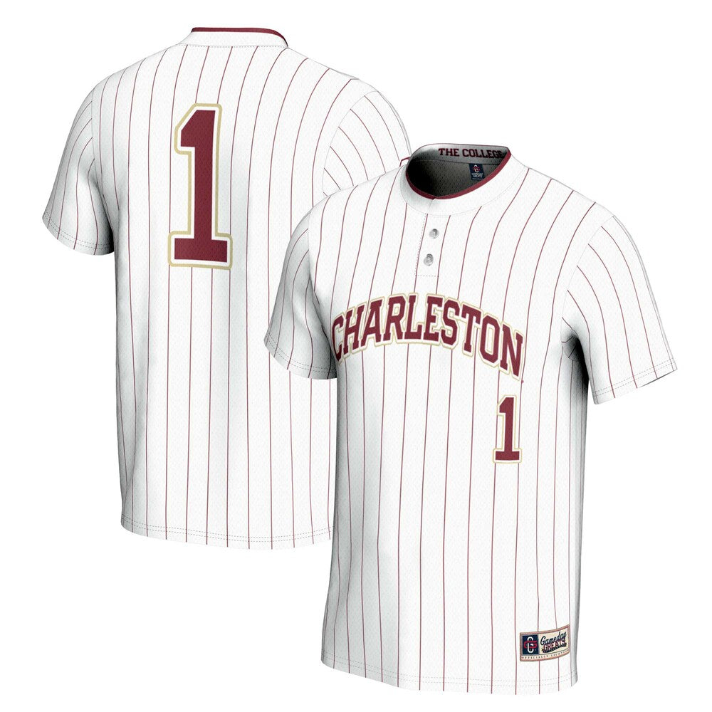 Gameday Greats 1 White Charleston Cougars Lightweight Softball Jersey - retro stitched jersey jersey for Gameday Greats fans