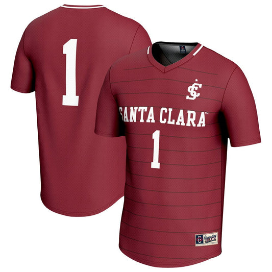 Gameday Greats 1 Maroon Santa Clara Broncos Lightweight Soccer Fashion Jersey - retro stitched jersey jersey for Gameday Greats fans