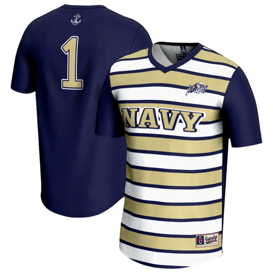 Gameday Greats 1 Navy Navy Midshipmen Lightweight Soccer Fashion Jersey - retro stitched jersey jersey for Gameday Greats fans