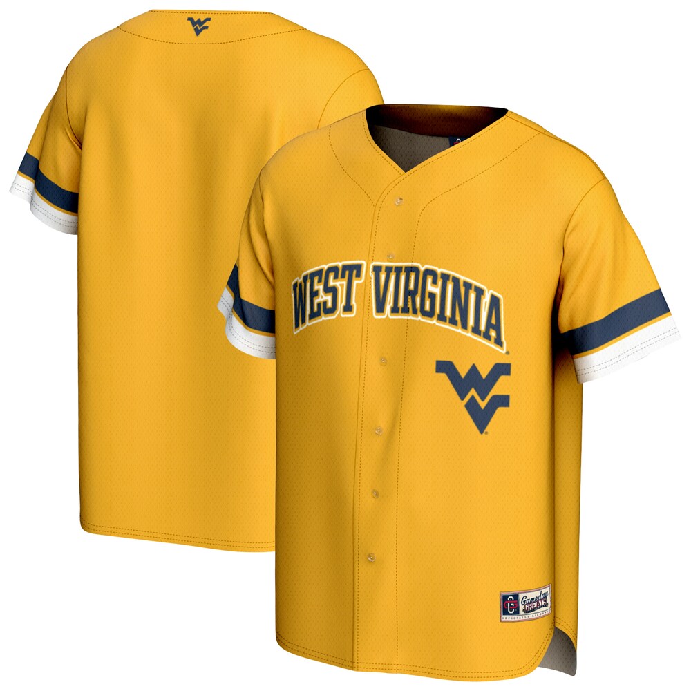 Gameday Greats Gold West Virginia Mountaineers Spirit Baseball Jersey - retro stitched baseball jersey for Gameday Greats fans