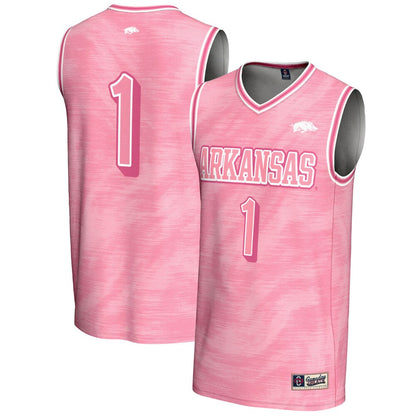 Gameday Greats 1 Pink Arkansas Razorbacks Lightweight Basketball Jersey - retro stitched basketball jersey for Gameday Greats fans