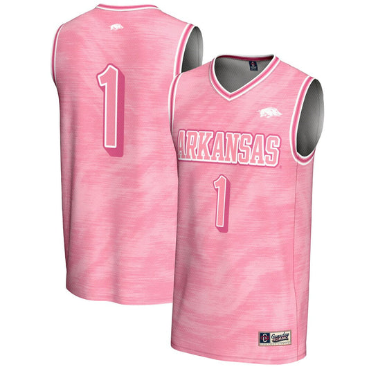 Gameday Greats 1 Pink Arkansas Razorbacks Lightweight Basketball Jersey - retro stitched basketball jersey for Gameday Greats fans