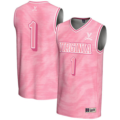 Gameday Greats 1 Pink Virginia Cavaliers Lightweight Basketball Jersey - retro stitched basketball jersey for Gameday Greats fans