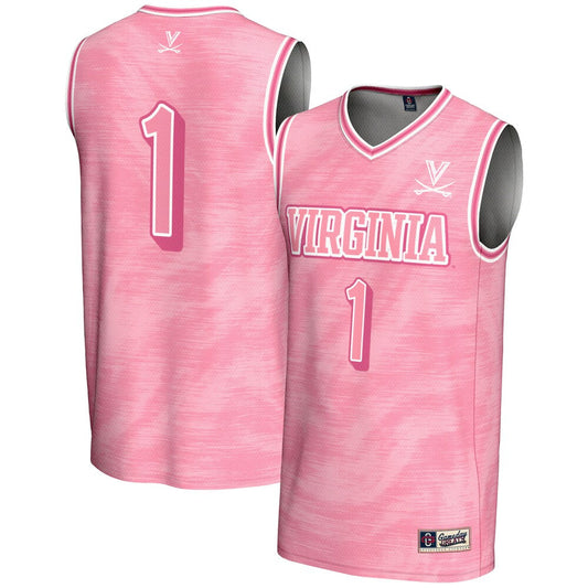 Gameday Greats 1 Pink Virginia Cavaliers Lightweight Basketball Jersey - retro stitched basketball jersey for Gameday Greats fans
