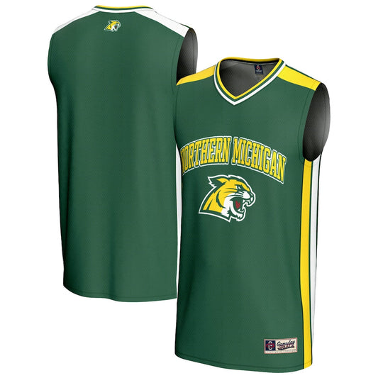 Gameday Greats Green Northern Michigan Wildcats Spirit Basketball Jersey - retro stitched basketball jersey for Gameday Greats fans