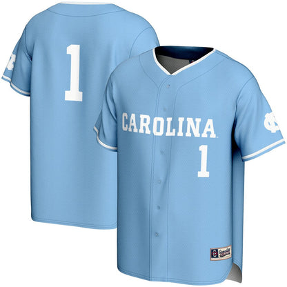 Gameday Greats 1 Carolina Blue North Carolina Tar Heels Lightweight Baseball Jersey - retro stitched baseball jersey for Gameday Greats fans