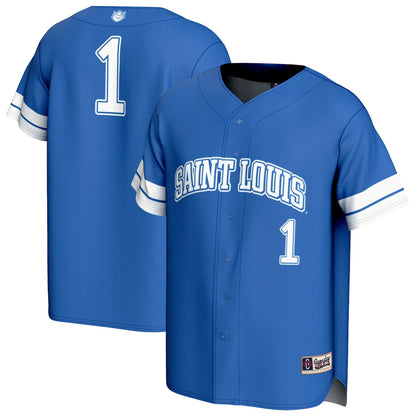 Gameday Greats 1 Blue Saint Louis Billikens Lightweight Collegiate Baseball Fashion Jersey - retro stitched baseball jersey for Gameday Greats fans