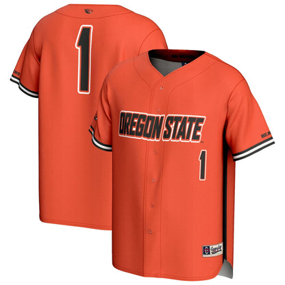 Gameday Greats 1 Orange Oregon State Beavers Lightweight Baseball Fashion Jersey - retro stitched baseball jersey for Gameday Greats fans