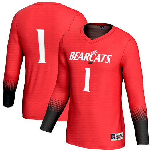 Gameday Greats 1 Red Cincinnati Bearcats Lightweight Collegiate Volleyball Fashion Jersey - retro stitched jersey jersey for Gameday Greats fans
