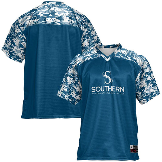 Gameday Greats Blue Southern West Virginia Community And Technical College Football Jersey - retro stitched football jersey for Gameday Greats fans