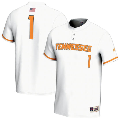 Gameday Greats 1 White Tennessee Volunteers Lightweight Baseball Fashion Jersey - retro stitched baseball jersey for Gameday Greats fans