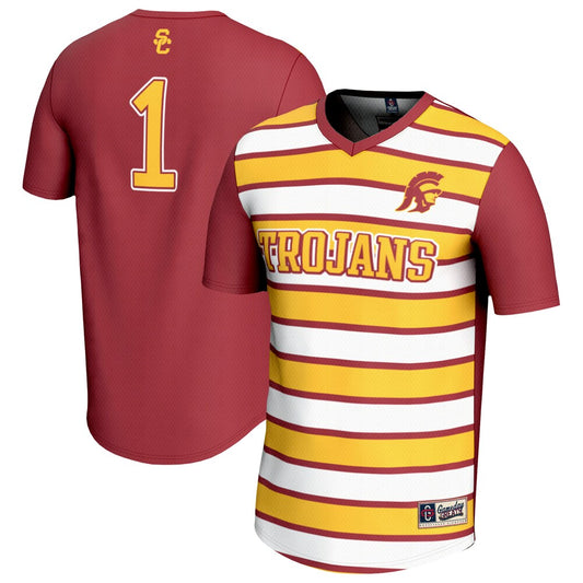 Gameday Greats 1 Cardinal Usc Trojans Lightweight Soccer Fashion Jersey - retro stitched jersey jersey for Gameday Greats fans