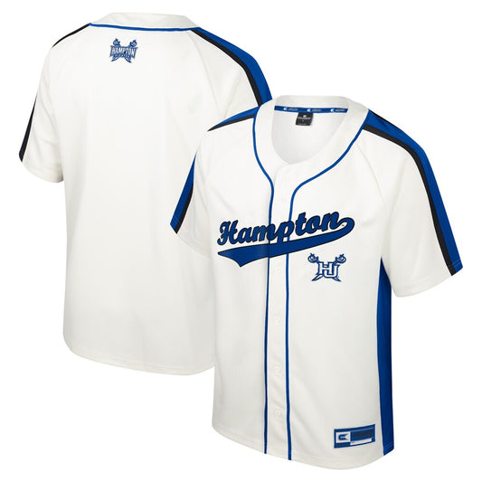 Colosseum Cream Hampton Pirates Ruth Button Up Baseball Jersey - retro stitched baseball jersey for Colosseum Cream fans