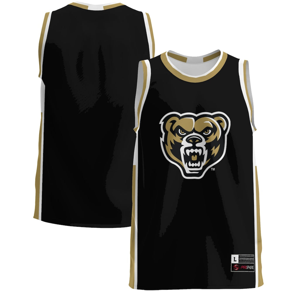 Gameday Greats Black Oakland Golden Grizzlies Lightweight Basketball Jersey - retro stitched basketball jersey for Gameday Greats fans