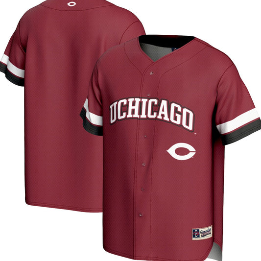 Gameday Greats Maroon Uchicago Maroons Spirit Baseball Jersey - retro stitched baseball jersey for Gameday Greats fans