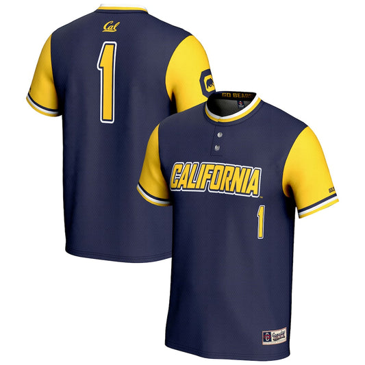 Gameday Greats 1 Navy Cal Bears Lightweight Softball Jersey - retro stitched jersey jersey for Gameday Greats fans
