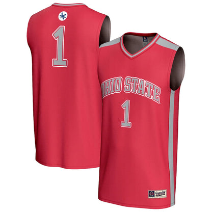 Gameday Greats 1 Scarlet Ohio State Buckeyes Lightweight Basketball Fashion Jersey - retro stitched basketball jersey for Gameday Greats fans