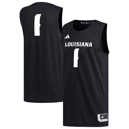 1 Black Louisiana Ragin Cajuns Replica Basketball Jersey - retro stitched basketball jersey for 1 Black fans