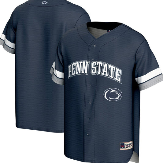 Gameday Greats Navy Penn State Nittany Lions Spirit Baseball Jersey - retro stitched baseball jersey for Gameday Greats fans
