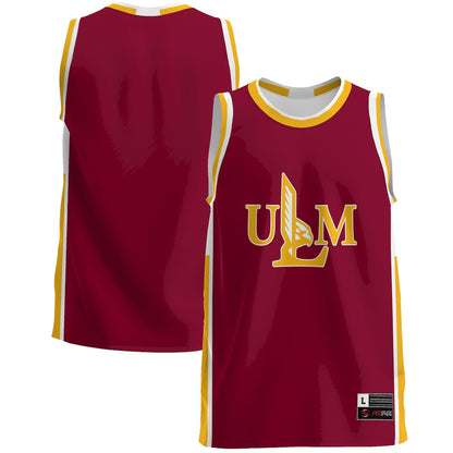 Gameday Greats Maroon Ulm Warhawks Lightweight Basketball Jersey - retro stitched basketball jersey for Gameday Greats fans