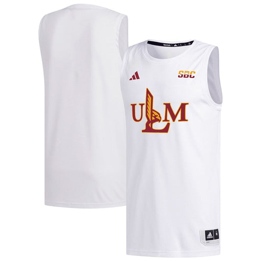 White ULM Replica Basketball Jersey rtj college 3444
