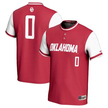 Gameday Greats 0 Crimson Oklahoma Sooners Lightweight Softball Jersey - retro stitched jersey jersey for Gameday Greats fans