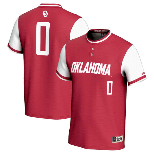 Gameday Greats 0 Crimson Oklahoma Sooners Lightweight Softball Jersey - retro stitched jersey jersey for Gameday Greats fans