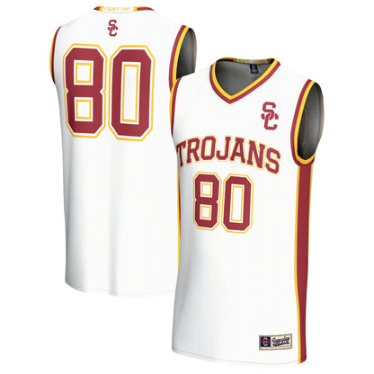 Gameday Greats 80 White Usc Trojans Lightweight Basketball Fashion Jersey - retro stitched basketball jersey for Gameday Greats fans