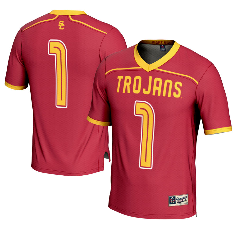 Gameday Greats 1 Cardinal Usc Trojans Lightweight Lacrosse Fashion Jersey - retro stitched jersey jersey for Gameday Greats fans