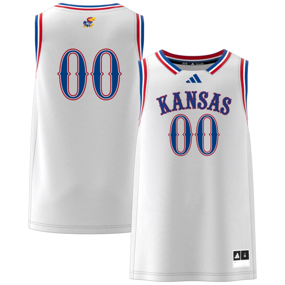 00 White Kansas Jayhawks Swingman Jersey - retro stitched jersey jersey for 00 White fans