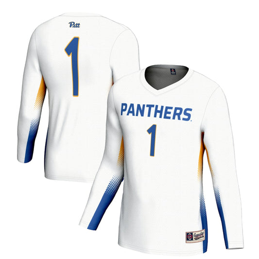 Gameday Greats 1 White Pitt Panthers Lightweight Volleyball Jersey - retro stitched jersey jersey for Gameday Greats fans