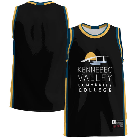 Gameday Greats Black Kennebec Valley Community College Lightweight Basketball Jersey - retro stitched basketball jersey for Gameday Greats fans