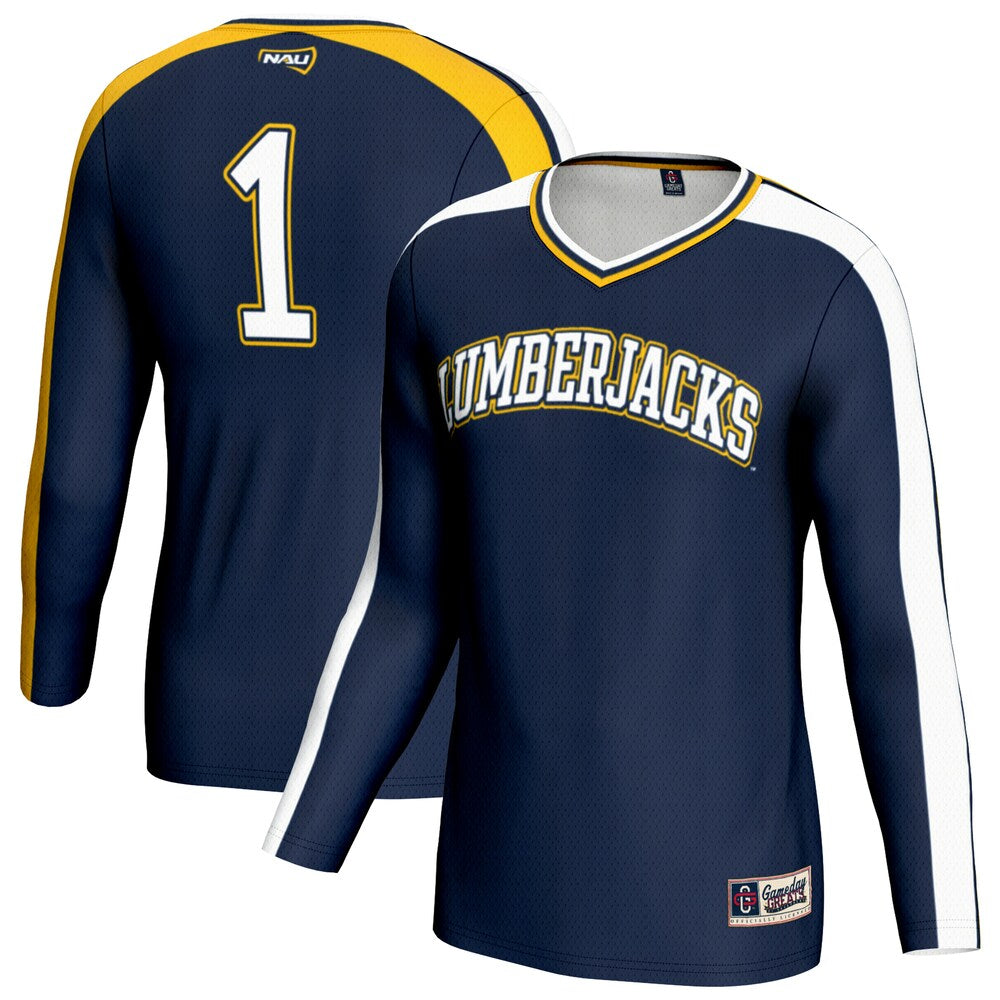 Gameday Greats Navy Northern Arizona Lumberjacks 1 Lightweight Volleyball Fashion Jersey - retro stitched jersey jersey for Gameday Greats fans