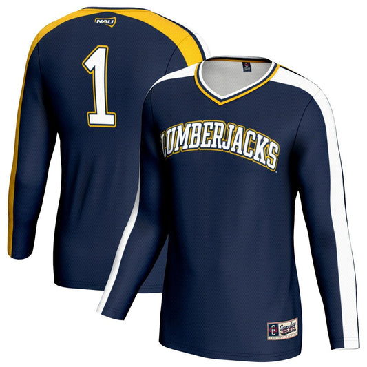 Gameday Greats Navy Northern Arizona Lumberjacks 1 Lightweight Volleyball Fashion Jersey - retro stitched jersey jersey for Gameday Greats fans