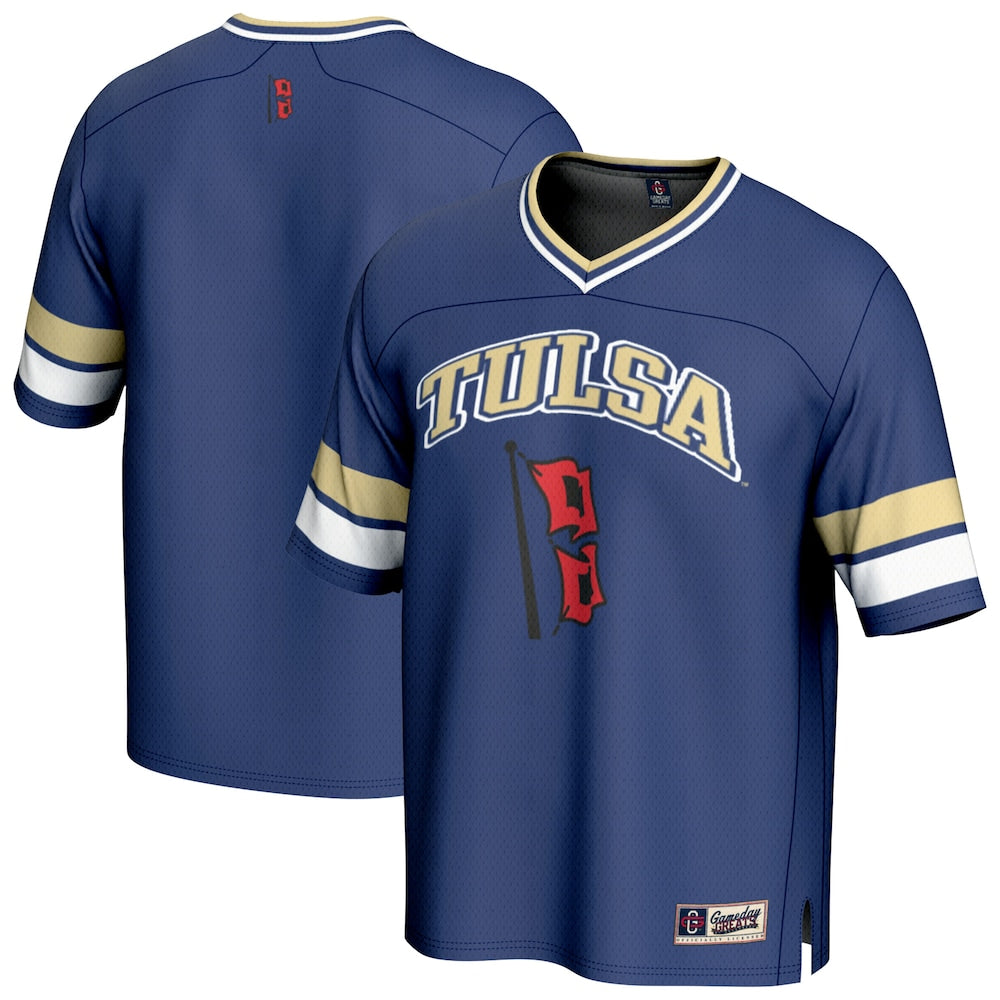 Gameday Greats Royal Tulsa Golden Hurricane Football Jersey - retro stitched football jersey for Gameday Greats fans