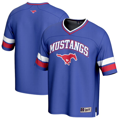 Gameday Greats Royal Smu Mustangs Football Jersey - retro stitched football jersey for Gameday Greats fans