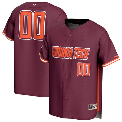 Adult Gameday Greats 00 Maroon Virginia Tech Hokies Lightweight Collegiate Baseball Fashion Jersey - retro stitched baseball jersey for Adult Gameday fans