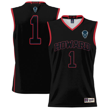Gameday Greats 1 Black Howard Bison Lightweight Basketball Jersey - retro stitched basketball jersey for Gameday Greats fans