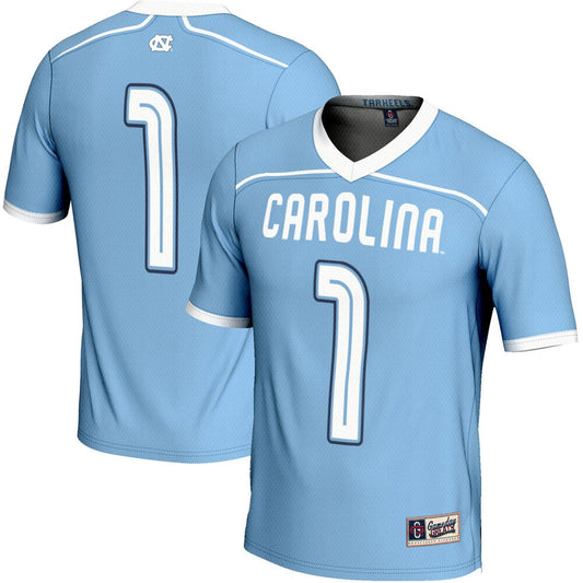 Gameday Greats 1 Carolina Blue North Carolina Tar Heels Lightweight Lacrosse Jersey - retro stitched jersey jersey for Gameday Greats fans