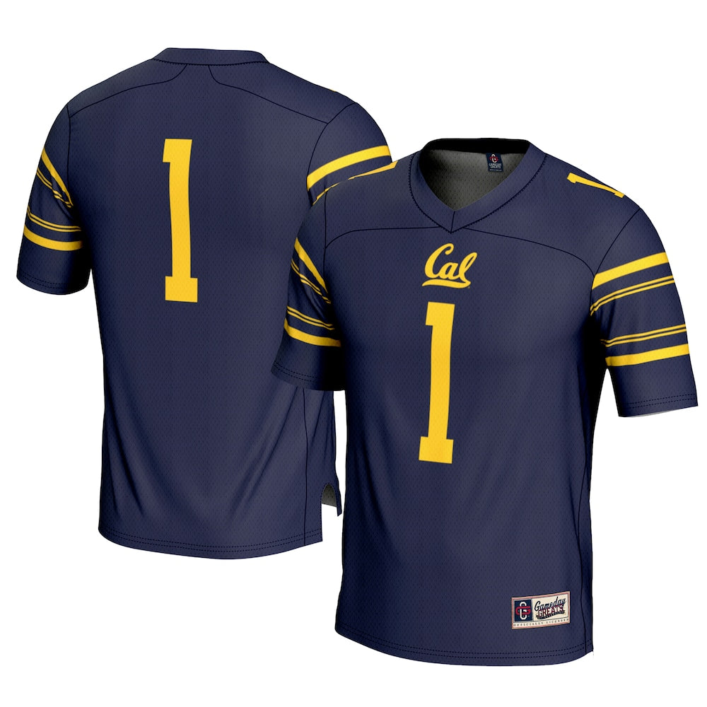 Gameday Greats 1 Navy Cal Bears Football Jersey - retro stitched football jersey for Gameday Greats fans