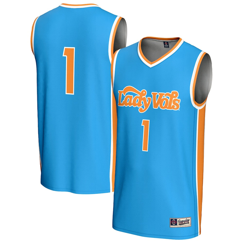 Gameday Greats 1 Blue Tennessee Volunteers Lightweight Basketball Fashion Jersey - retro stitched basketball jersey for Gameday Greats fans