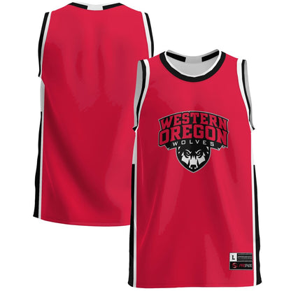 Gameday Greats Red Western Oregon Wolves Lightweight Basketball Jersey - retro stitched basketball jersey for Gameday Greats fans
