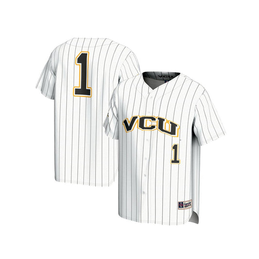 Gameday Greats White 1 Vcu Rams Lightweight Baseball Fashion Jersey - retro stitched baseball jersey for Gameday Greats fans